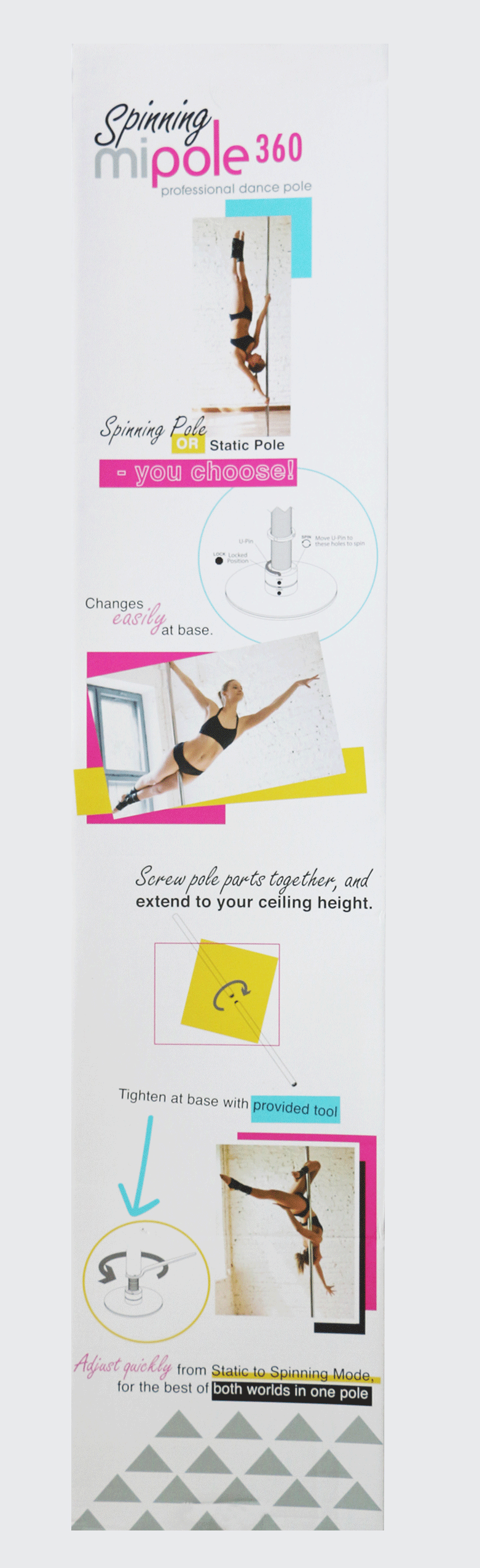 Mipole 360 Spinning Professional Dance Pole