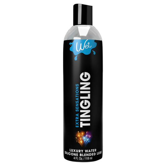 Wet Extra Sensations Tingling Water/silicone Blend Based Lubricant 4 Oz