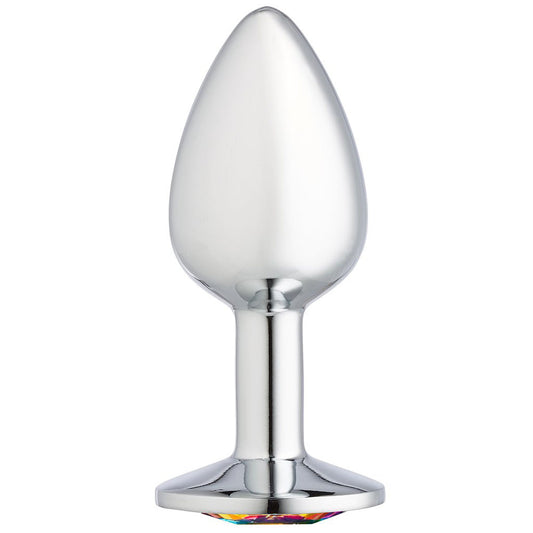 Cloud 9 Novelties Gems Silver Chromed Anal Plug - Medium