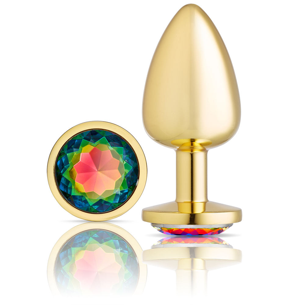 Cloud 9 Novelties Anal Gems Jeweled Gold Chromed - Large