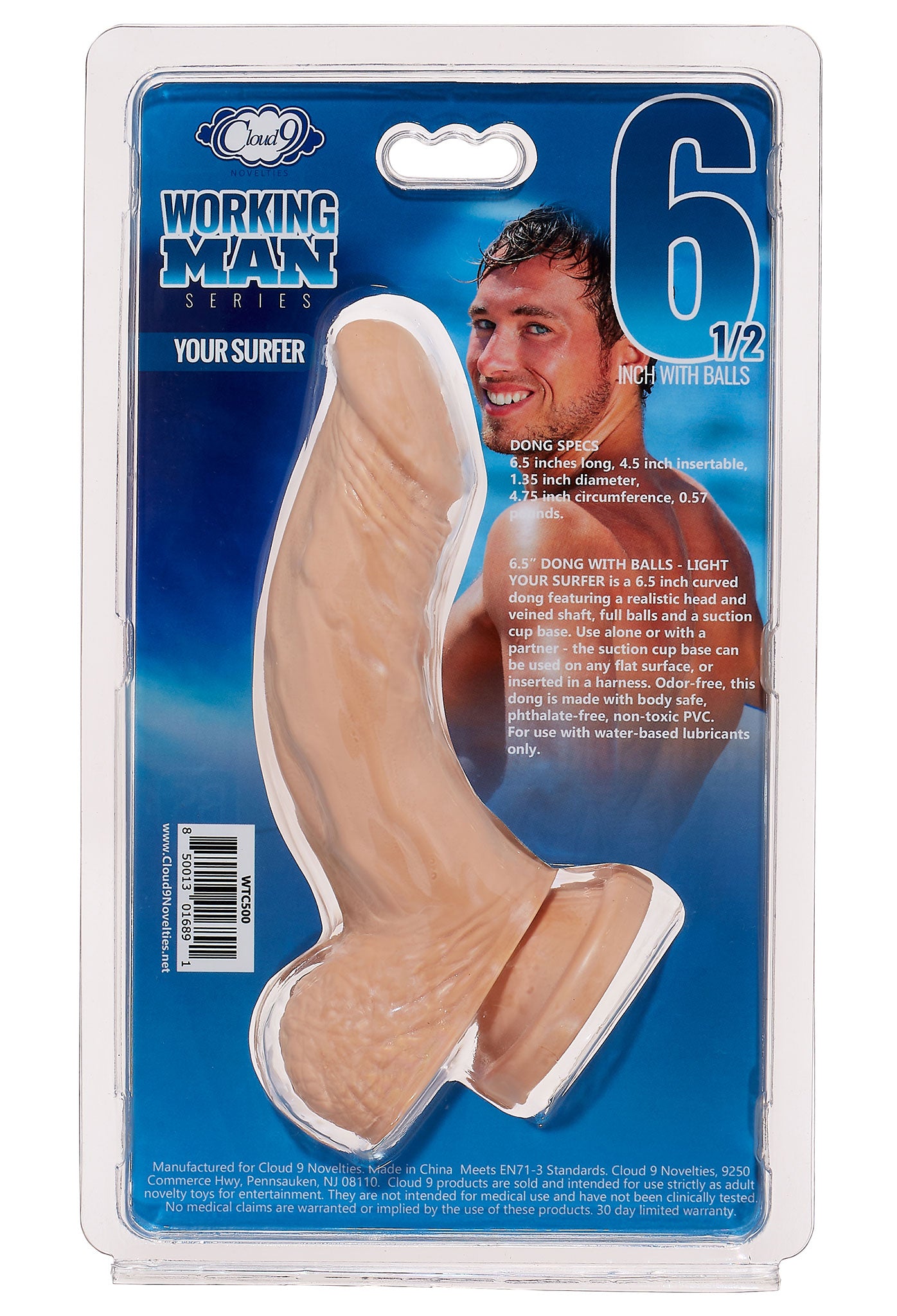 Cloud 9 Working Man 6.5 Inch With Balls - Your Surfer - Light