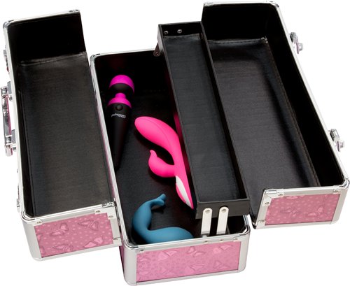 Lockable Vibrator Case Pink Large