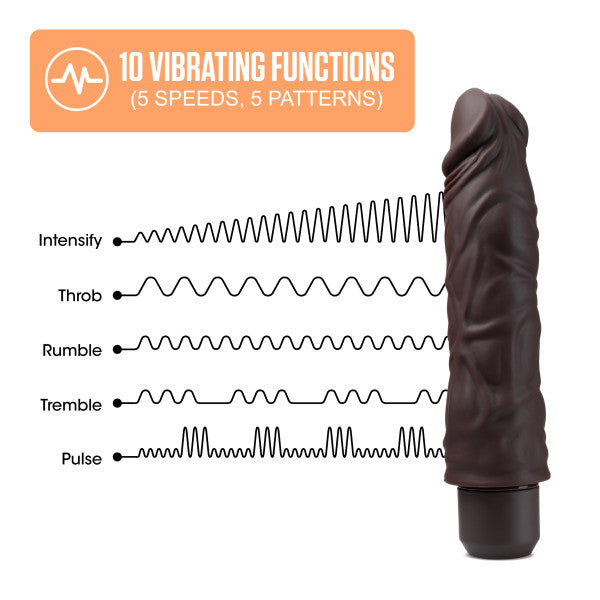 Dr. Skin Silicone Dr. David 8 In Vibrating Dildo Brown