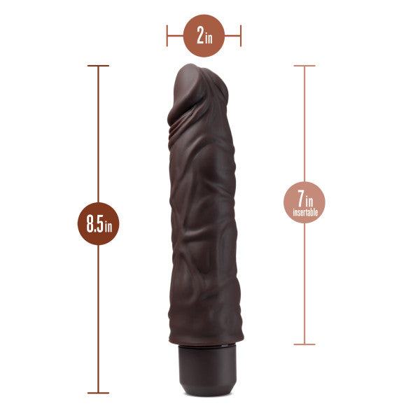 Dr. Skin Silicone Dr. David 8 In Vibrating Dildo Brown