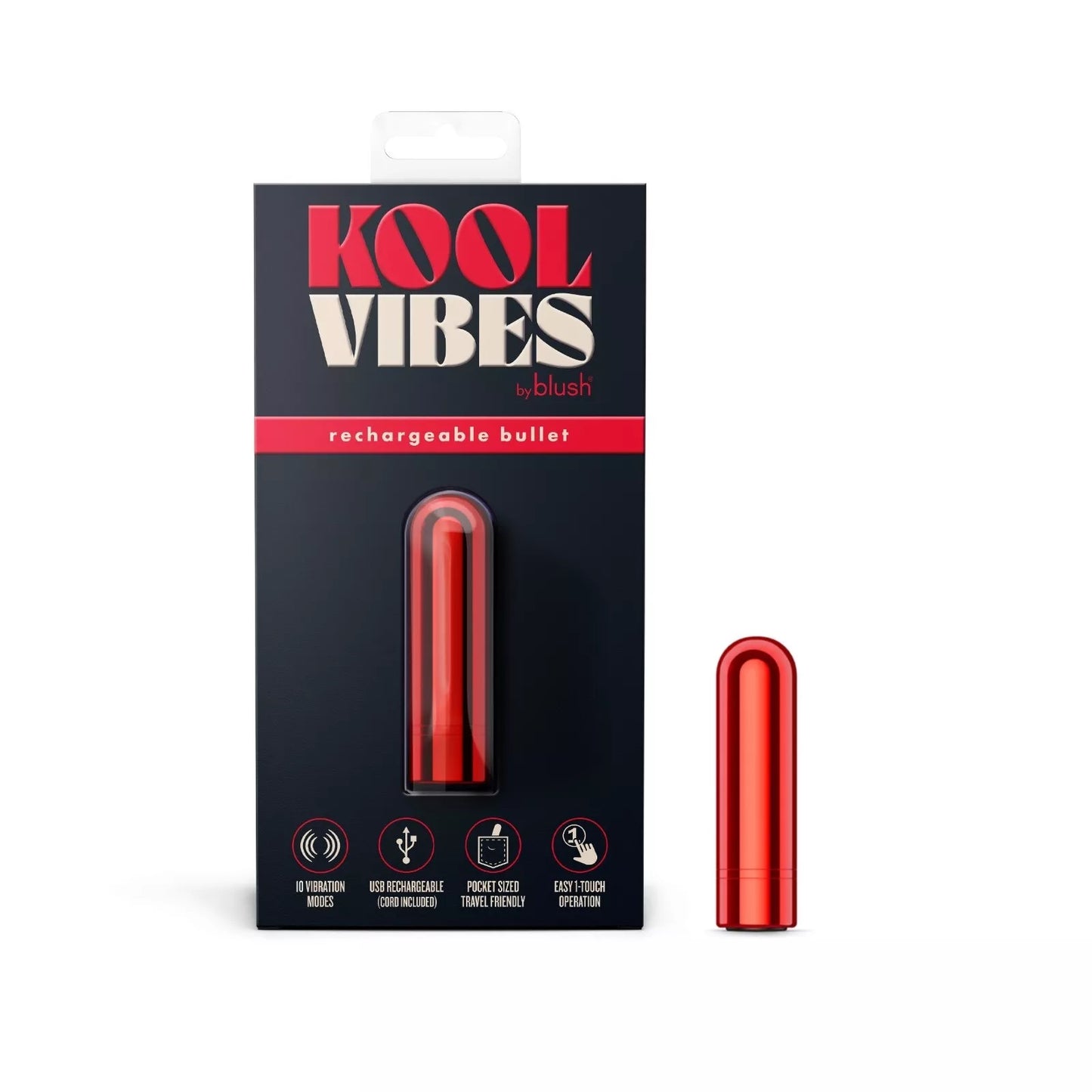 Kool Vibes - Rechargeable Mini Bullet - Cherry