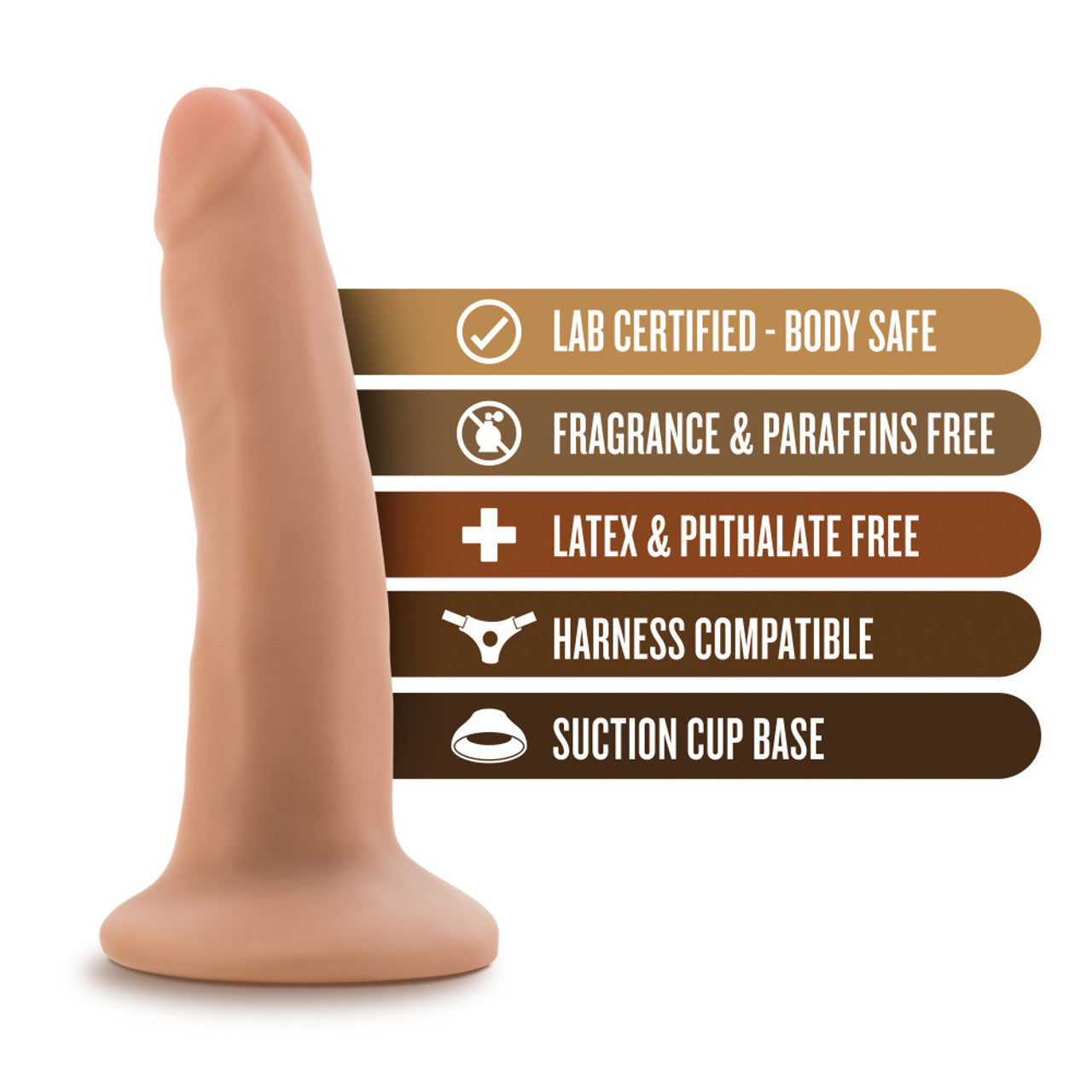 Dr Skin 5.5 Cock W/ Suction Cup Vanilla "