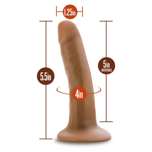 Dr Skin 5.5 Cock W/ Suction Cup Mocha "