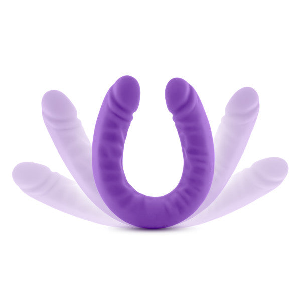 Ruse 18 Silicone Slim Double Dong Purple "