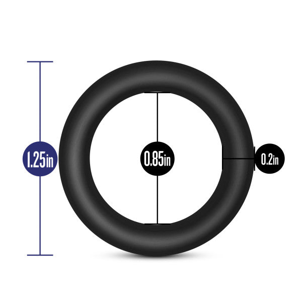 Performance Vs2 Pure Premium Silicone Cockrings Small Black