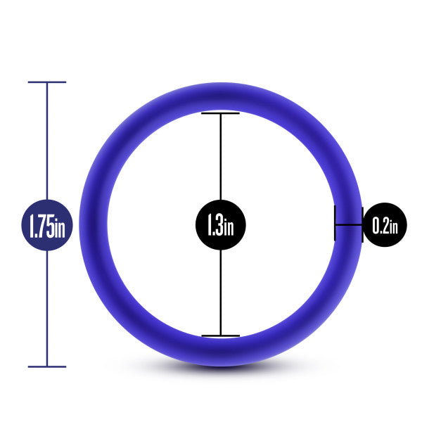 Performance Vs1 Pure Premium Silicone Cockrings Medium Indigo