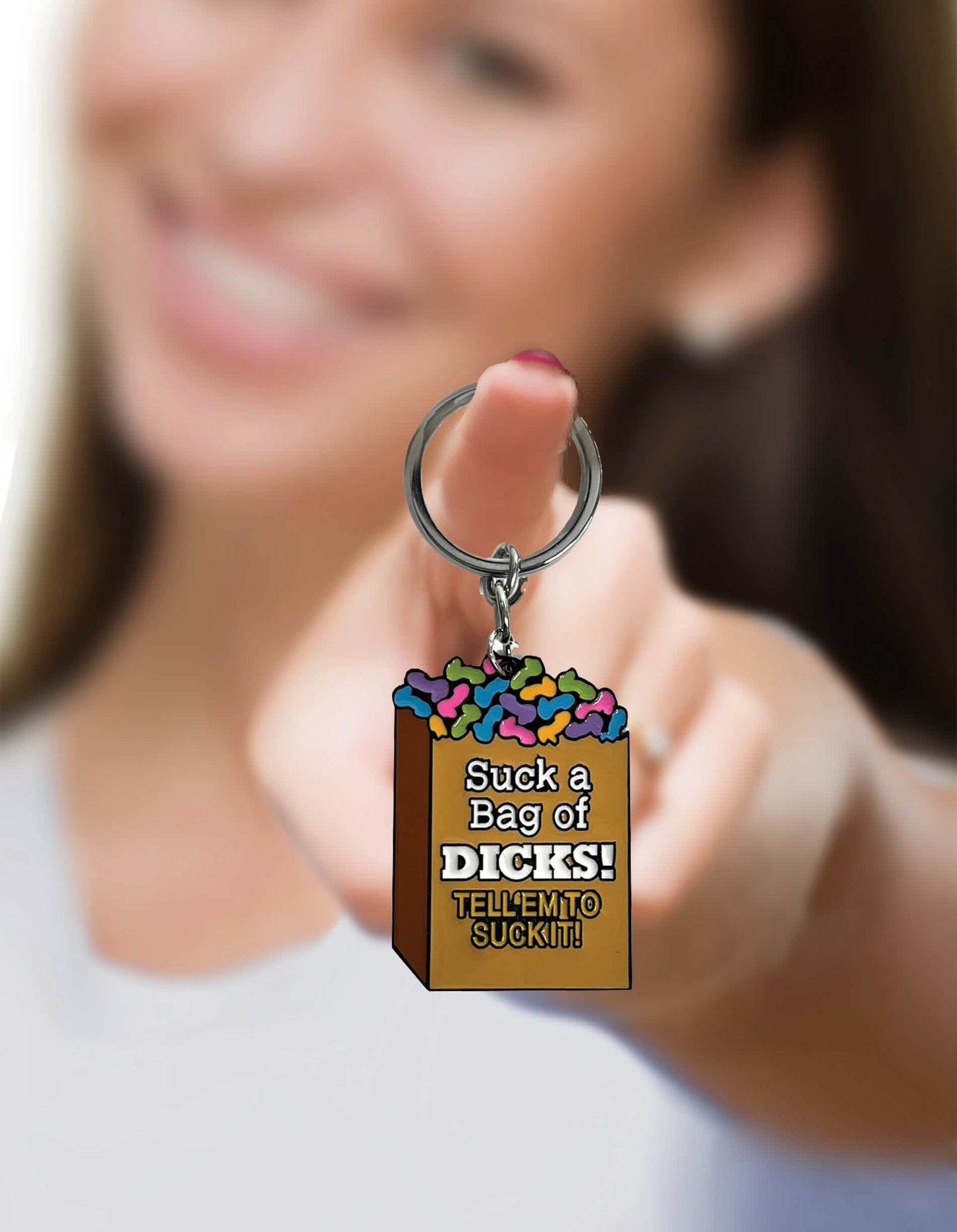 Super Fun Key Chain Suck A Bag