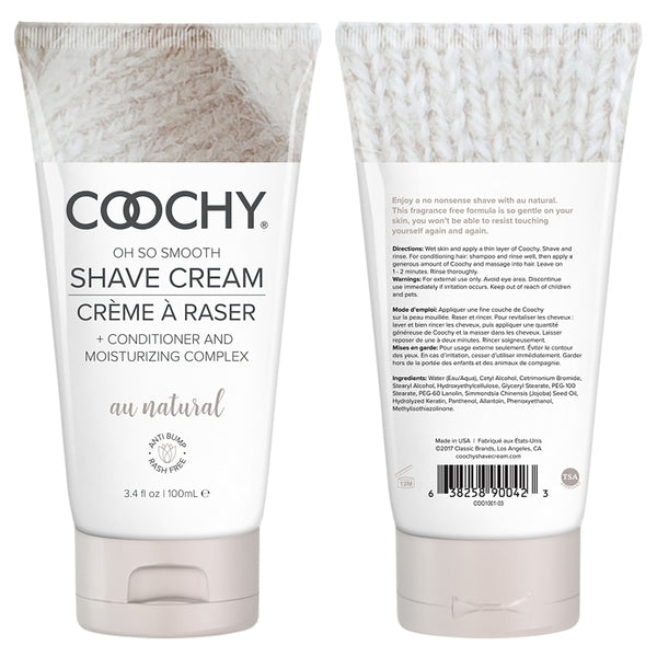 Coochy Shave Cream Au Natural 3.4 Oz