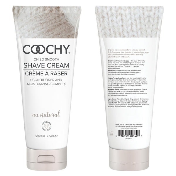 Coochy Shave Cream Au Natural 12.5 Oz