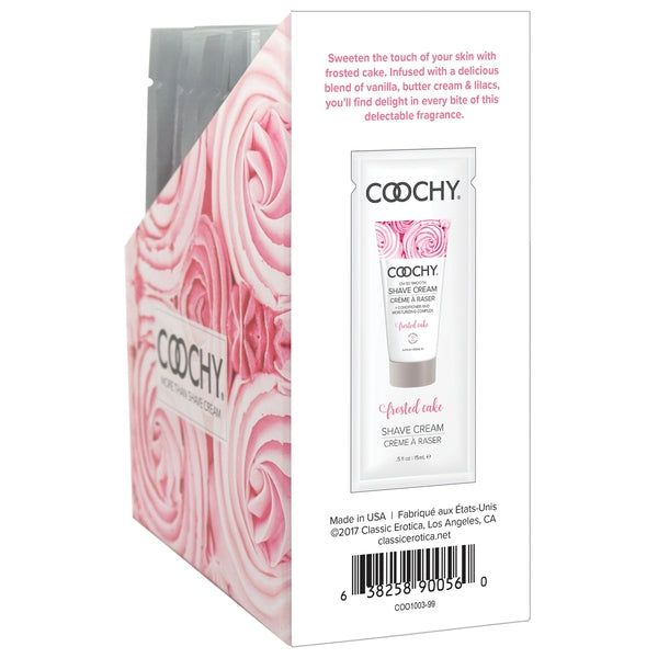 Coochy Shave Cream Frosted Cake Foil 15 Ml 24pc Display