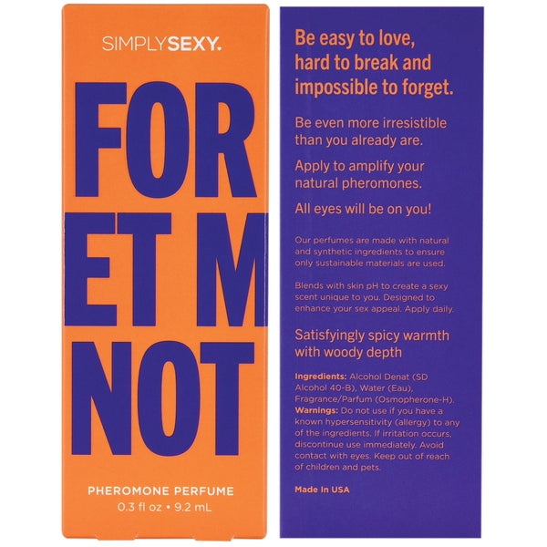 Simply Sexy Pheromone Perfume Forget Me Not .3 Fl Oz