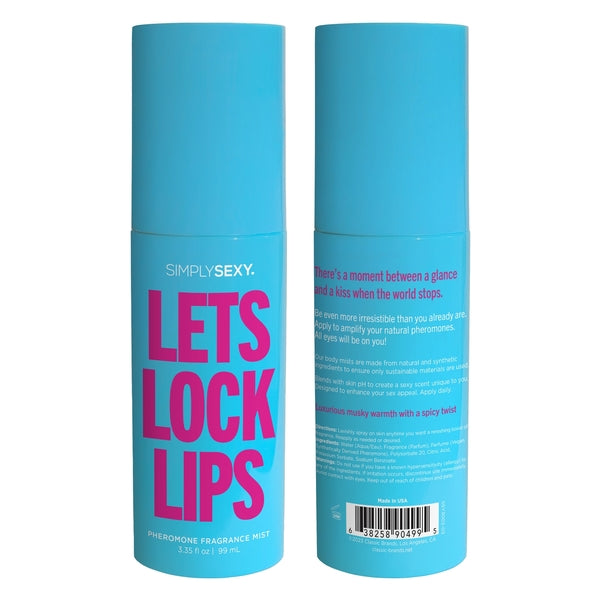 Simply Sexy Pheromone Body Mist Lets Lock Lips 3.35 Fl Oz