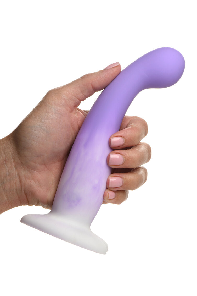 Simply Sweet Slim G-spot Silicone Dildo Purple/white