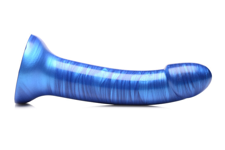 Simply Sweet 7 In Metallic Silicone Dildo Blue