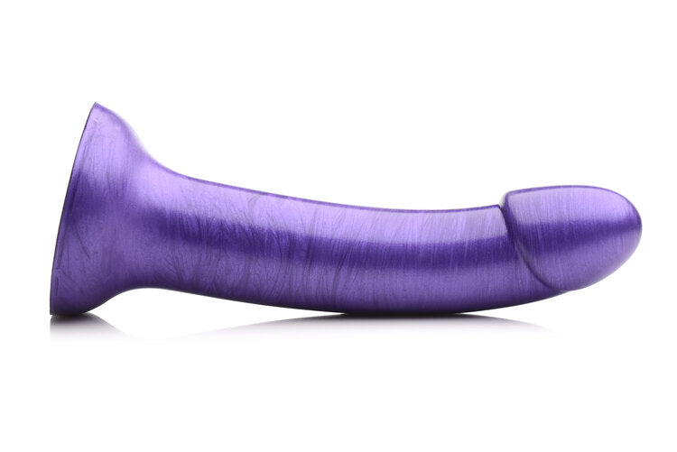 Simply Sweet 7 In Metallic Silicone Dildo Purple