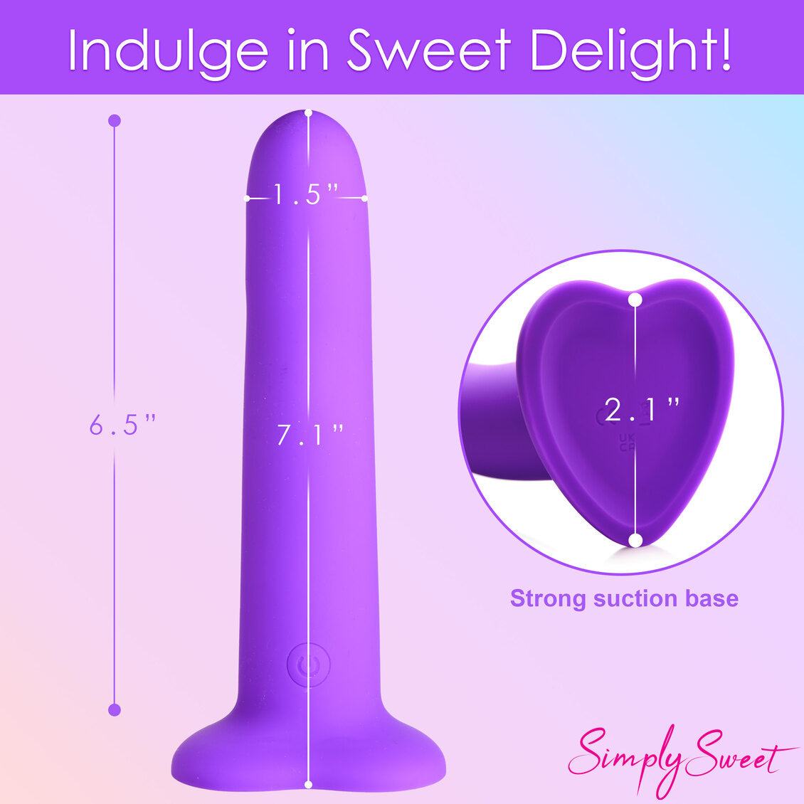 Simply Sweet Vibrating Wavy Silicone Dildo W/ Remote