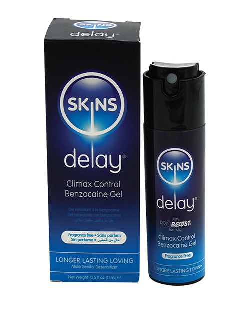 Skins Delay Climax Control Benzocaine Gel 15ml