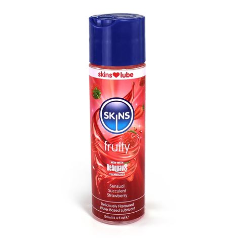 Skins Strawberry Water Based Lubricant 4.4 Oz