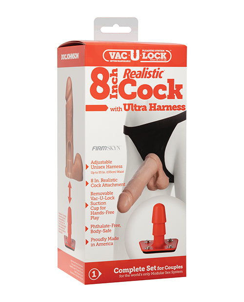 Ultra Harness 2 & Plug W/8in Cock Bx