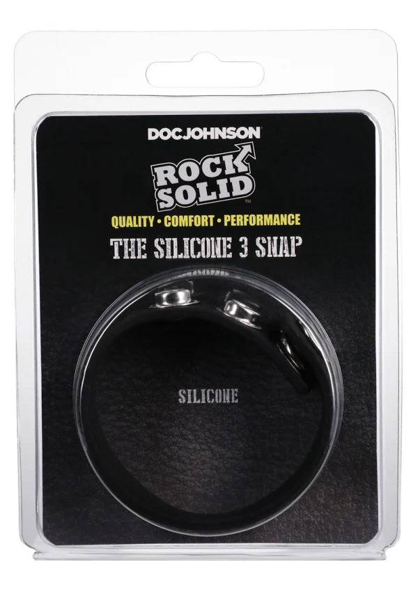 Rock Solid Silicone 3 Snap Black