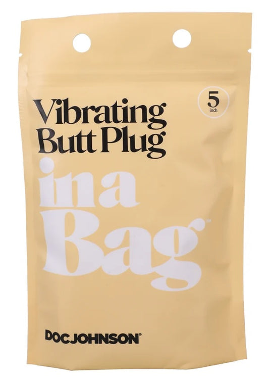 In A Bag Butt Plug 5 Black Vibrating "