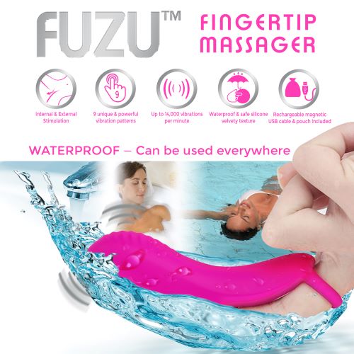 Fuzu Vibrating Rechargeable Fingertip Massager Pink