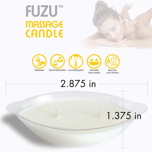 Fuzu Massage Candle Fiji Dates & Lemon Peel 4 Oz