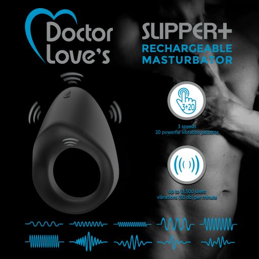 Rechargeable Vibrating Cock Ring Black