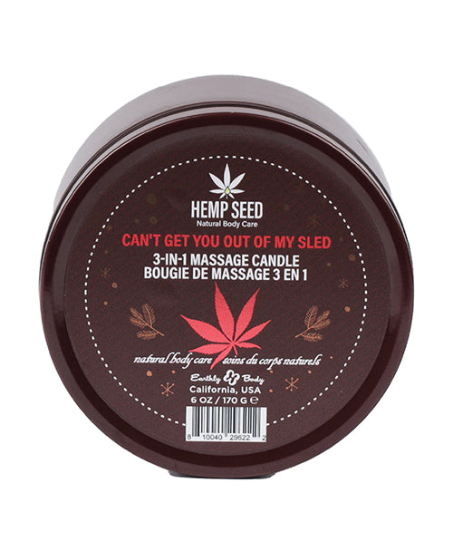 Hemp Seed 3-in-1 Cant Get Out Of My Sleigh Candle 6 Oz