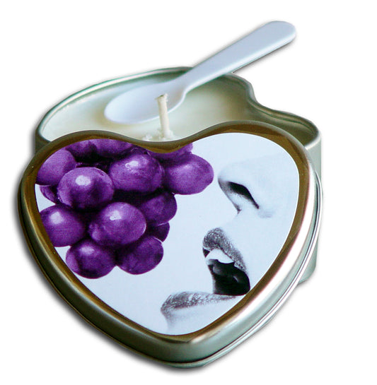 Candle 3-in-1 Heart Edible Grape 4.7 Oz