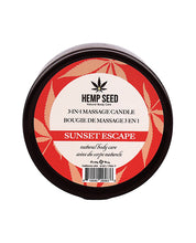 Hemp Seed 3-in-1 Sunset Escape Massage Candle 6 Oz