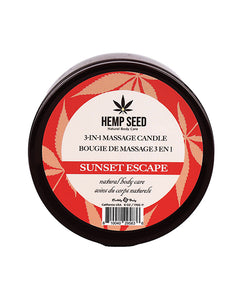 Hemp Seed 3-in-1 Sunset Escape Massage Candle 6 Oz