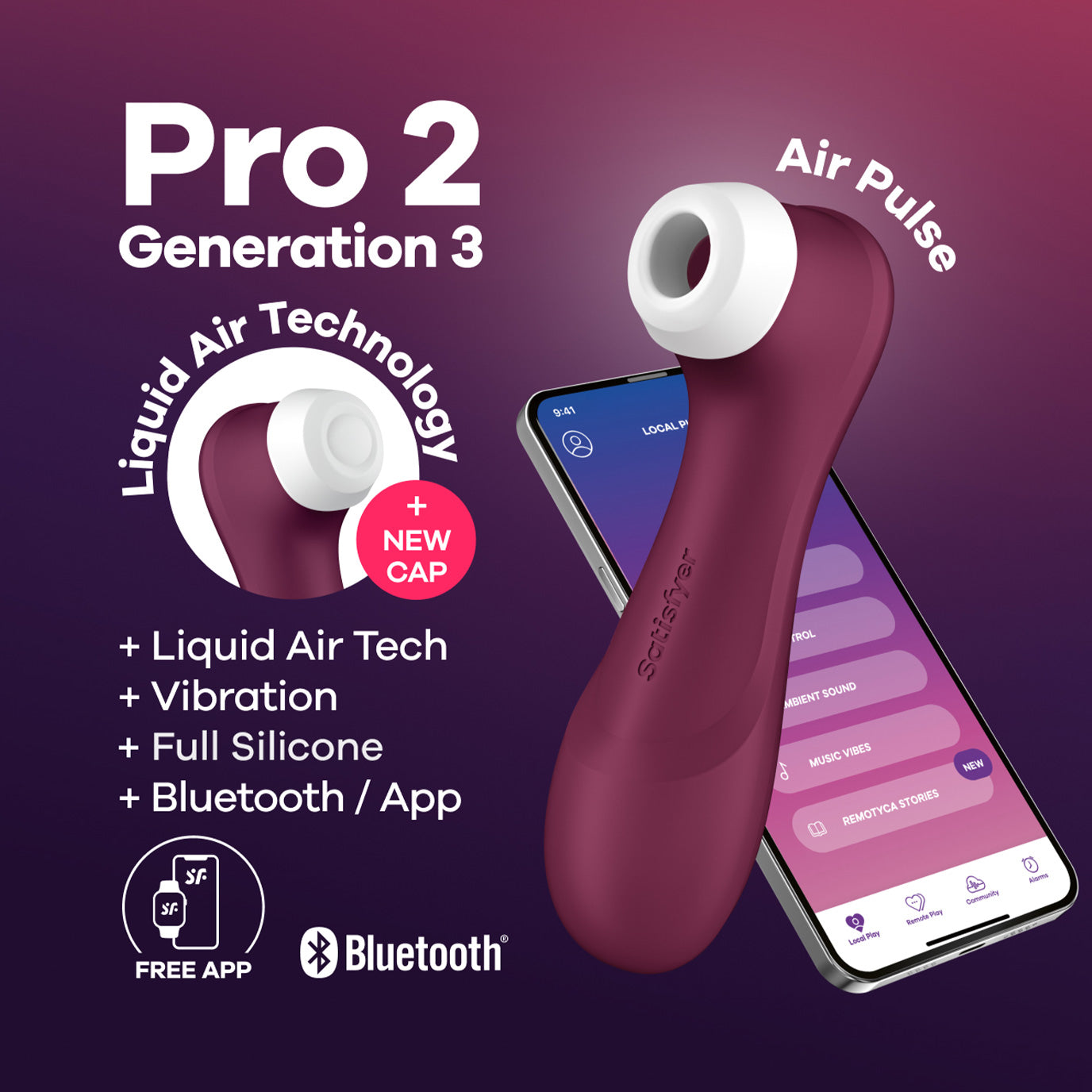 Satisfyer Pro 2 Generation 3 Wine Red