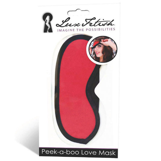 Lux Fetish Peek A Boo Love Mask Red