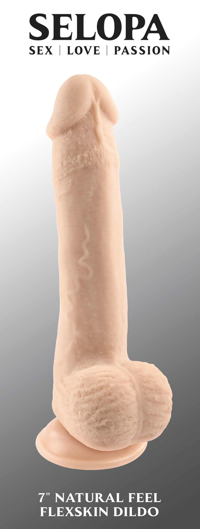 Selopa 7 In Natural Feel Flexskin Dildo Light