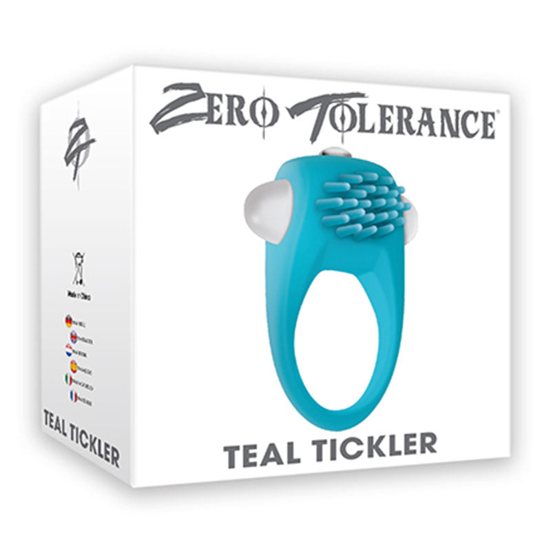 Zero Tolerance Teal Tickler Vibrating Cock Ring