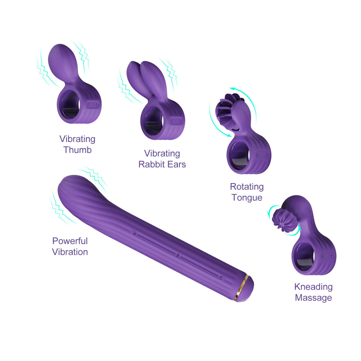 Magic Stick S1 Plus Multi Functioning Vibe Purple