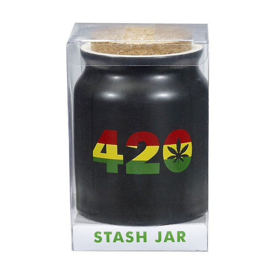 Matte Black 420 Stash Jar