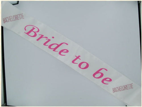 Bride 2b Sash W/pink Stones