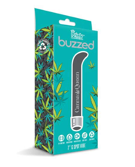 Prints Charming Buzzed 7 G Spot Vibe Canna Queen Grey "