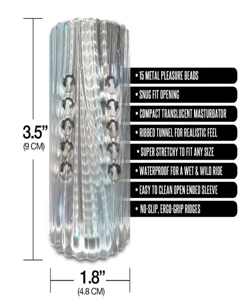 Mstr B8 Clear-view Beaded Stroker Balls To The Wall