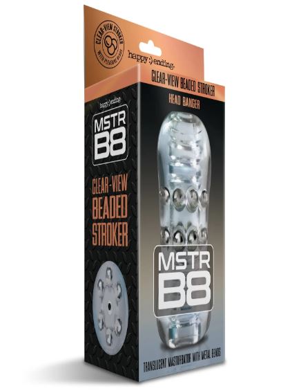 Mstr B8 Clear-view Beaded Stroker Head Banger