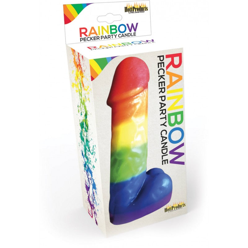 Rainbow Pecker Party Candle