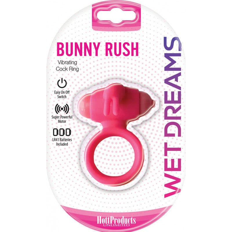 Wet Dreams Bunny Rush Cockring W/ Rabbit Ears