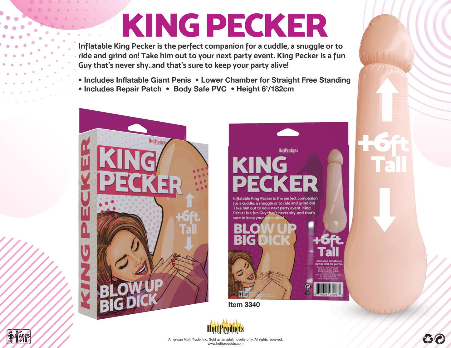 King Pecker 6ft Giant Inflatable Penis