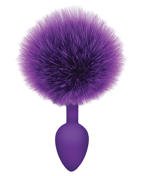 The 9's Cottontails Silicone Bunny Tail Butt Plug Purple